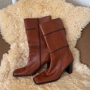 BCBGirls Y2K Leather Zip Boots